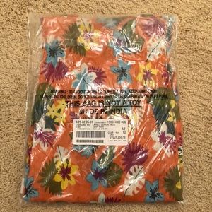 Brand new with tags and packaging crinkle cotton floral dress size L